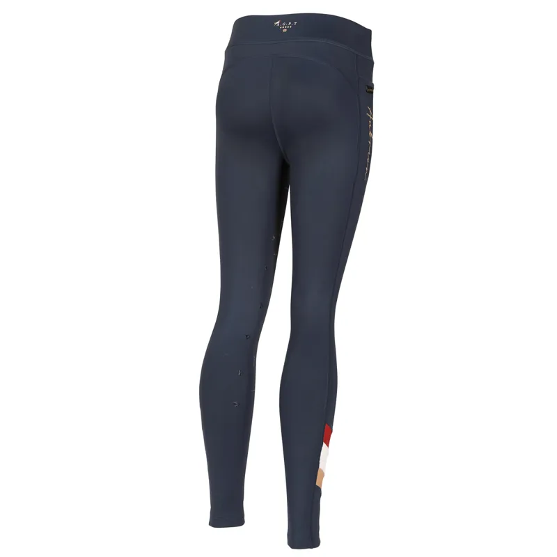 Aubrion Young Rider Team Shield Riding Tights - Navy-2